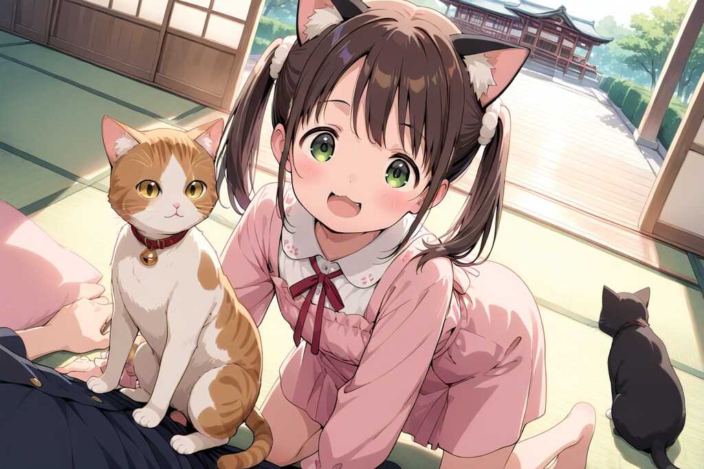 懐いてくれるかわいい猫たちと