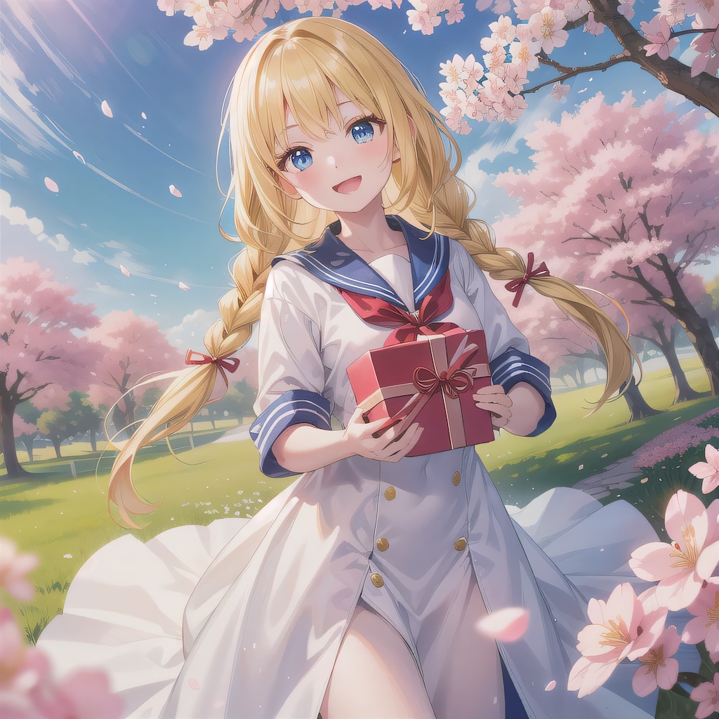 金髪ロングでセーラー服の少女１６