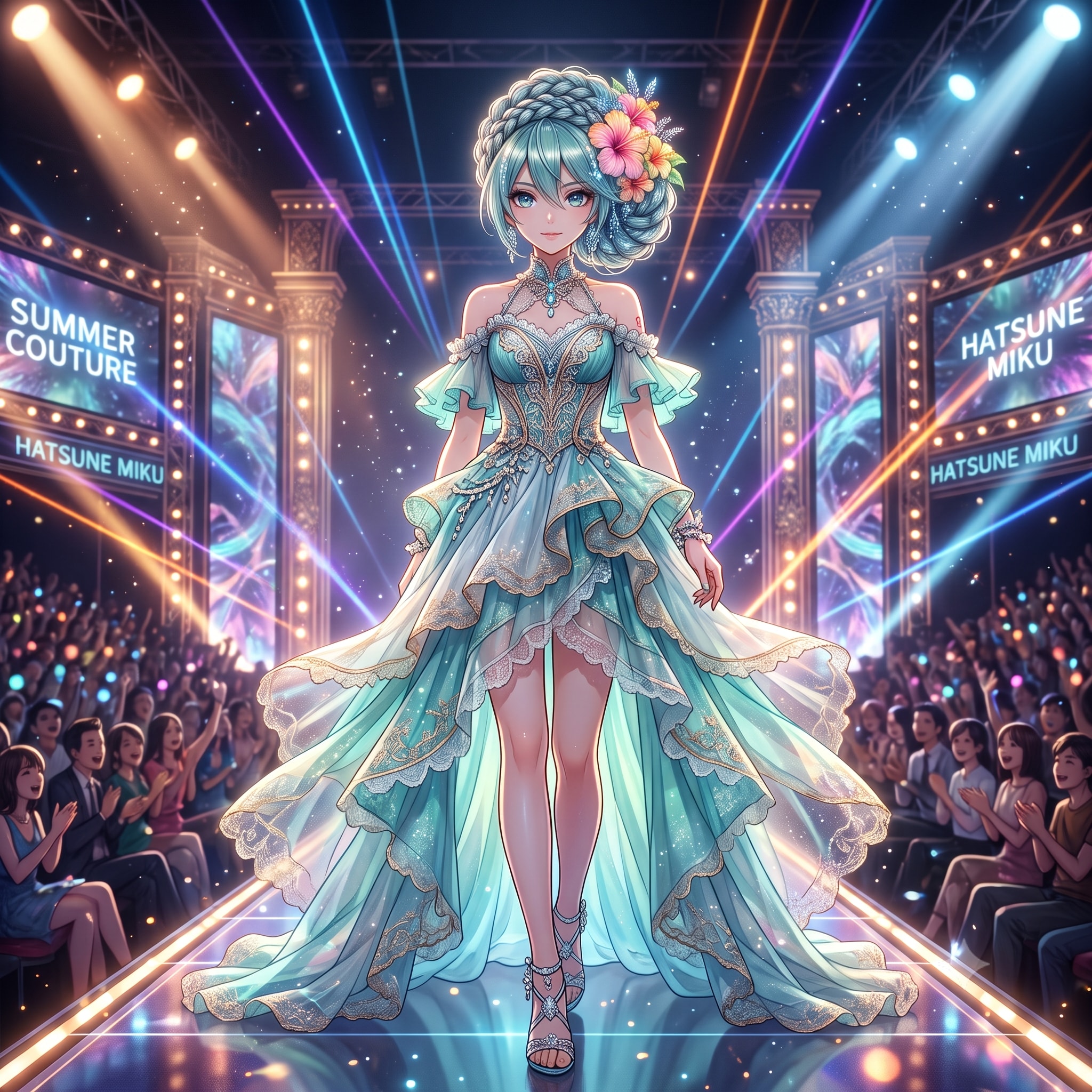 夏のファッションショー　ミクさん✨