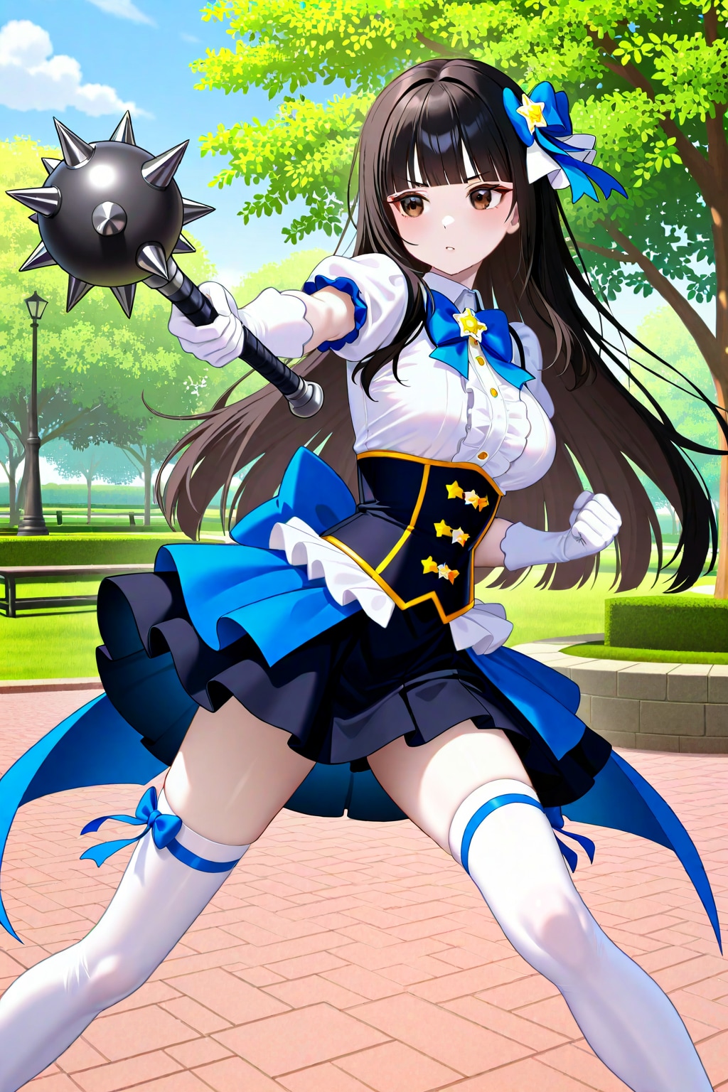 魔法（物理）少女サキちゃん | の人気AIイラスト・グラビア