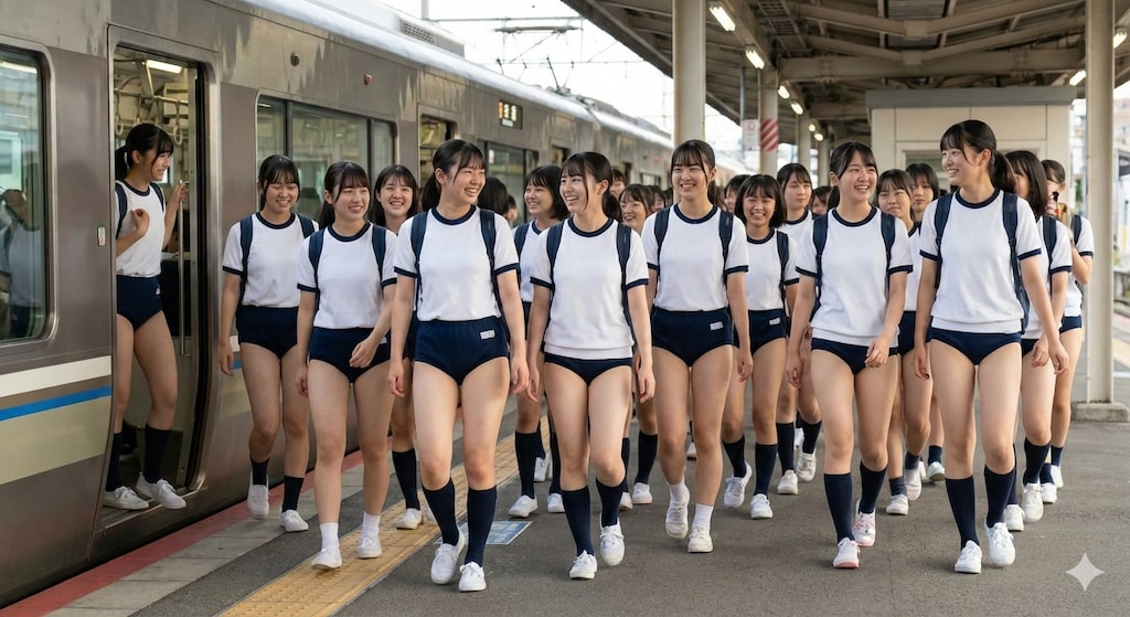 続々集結、ブルマ少女たち(Gemini)