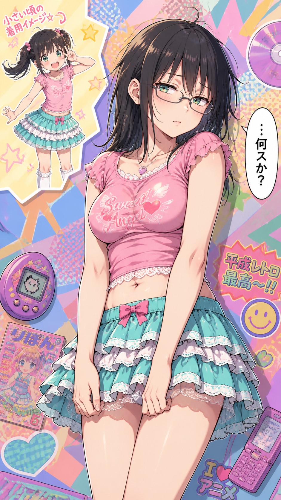 子供の頃の服着てみた「オタク編」