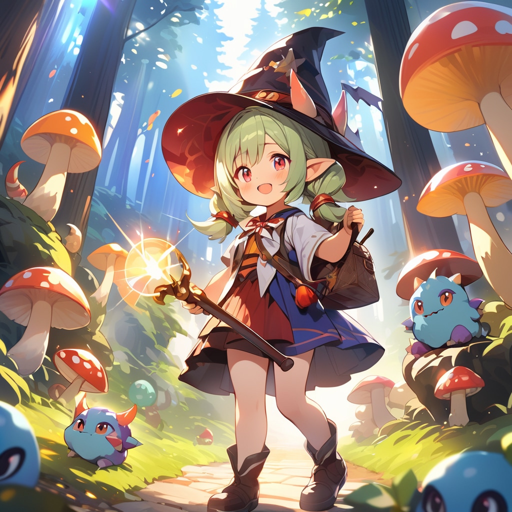 ちびエルフちゃんのもんすたぁたいじ。 | の人気AIイラスト・グラビア