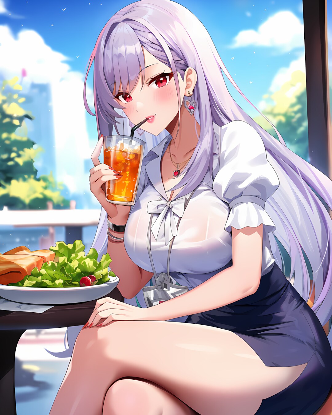 出勤前の贅沢。ミレナとテラスランチ🍽️✨