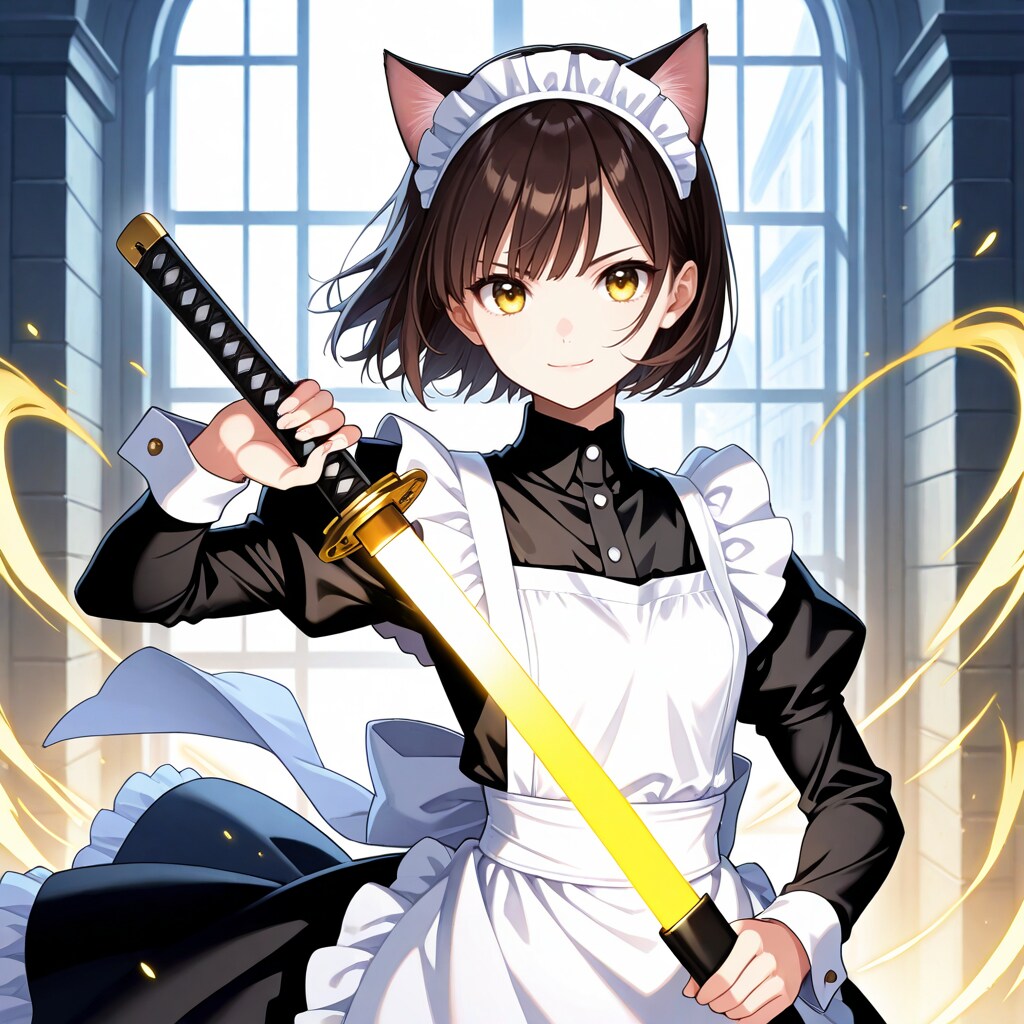 抜刀オーラの猫娘さん