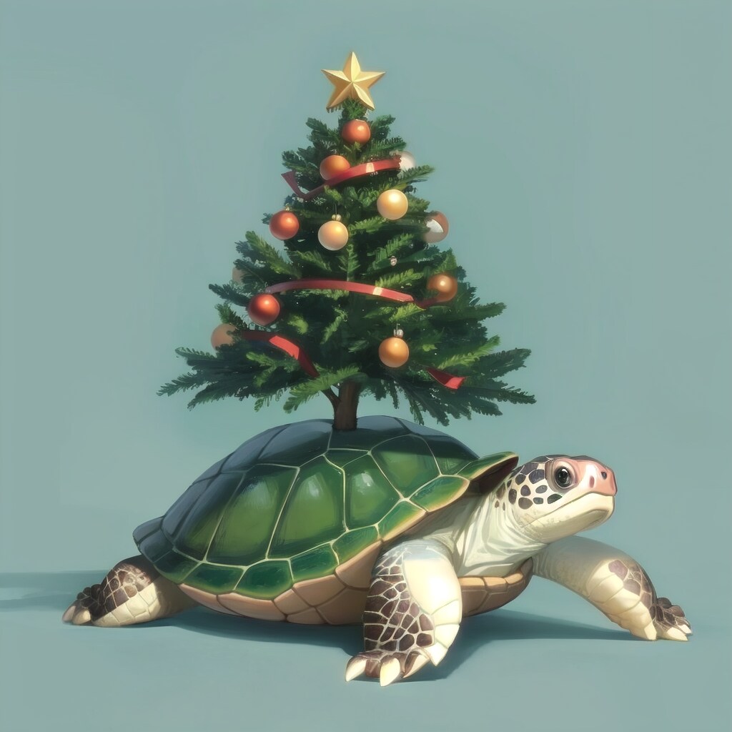 クリスマスお届け亀