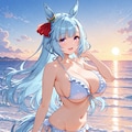 水着姿のメジロアルダン 2枚目