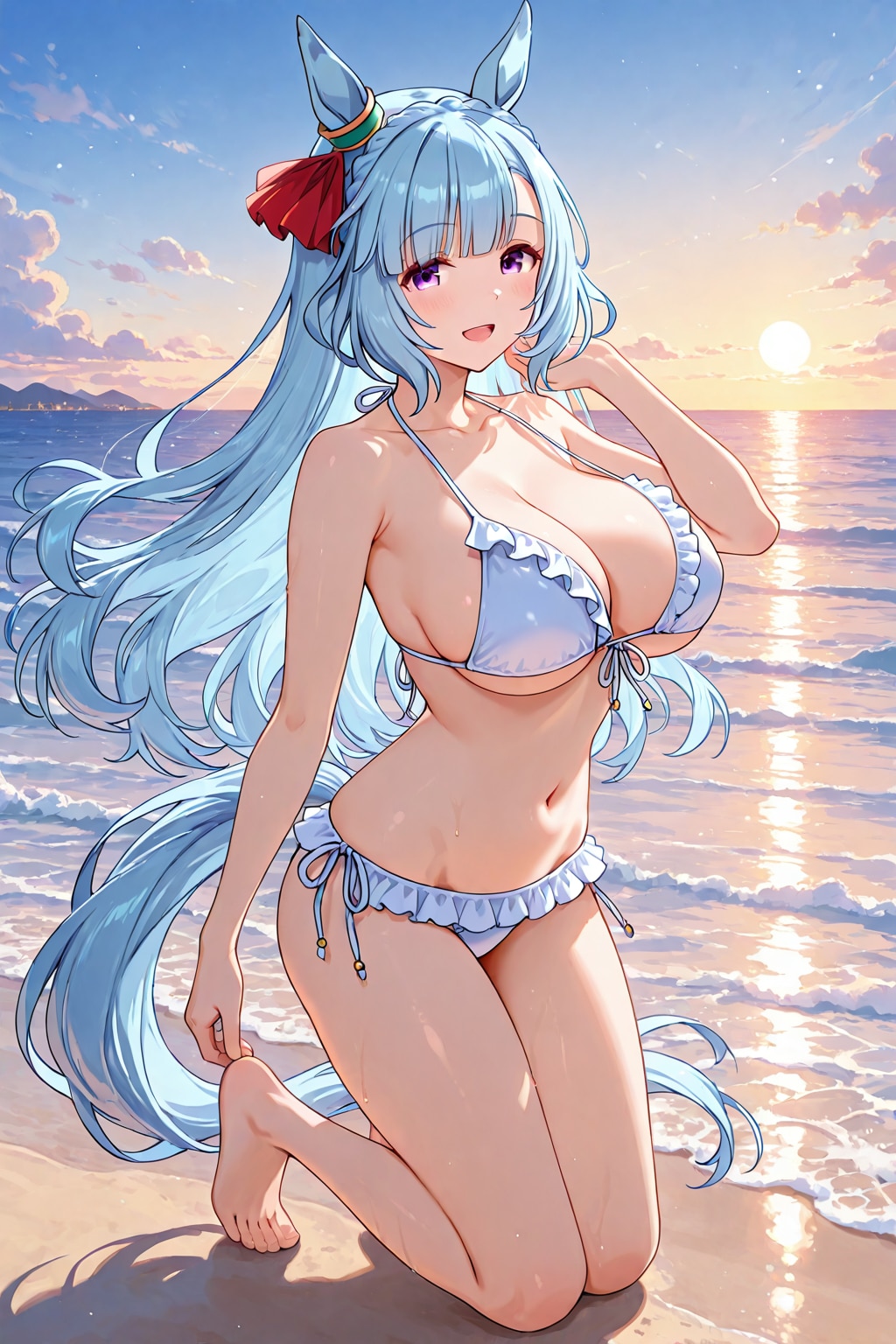 水着姿のメジロアルダン
