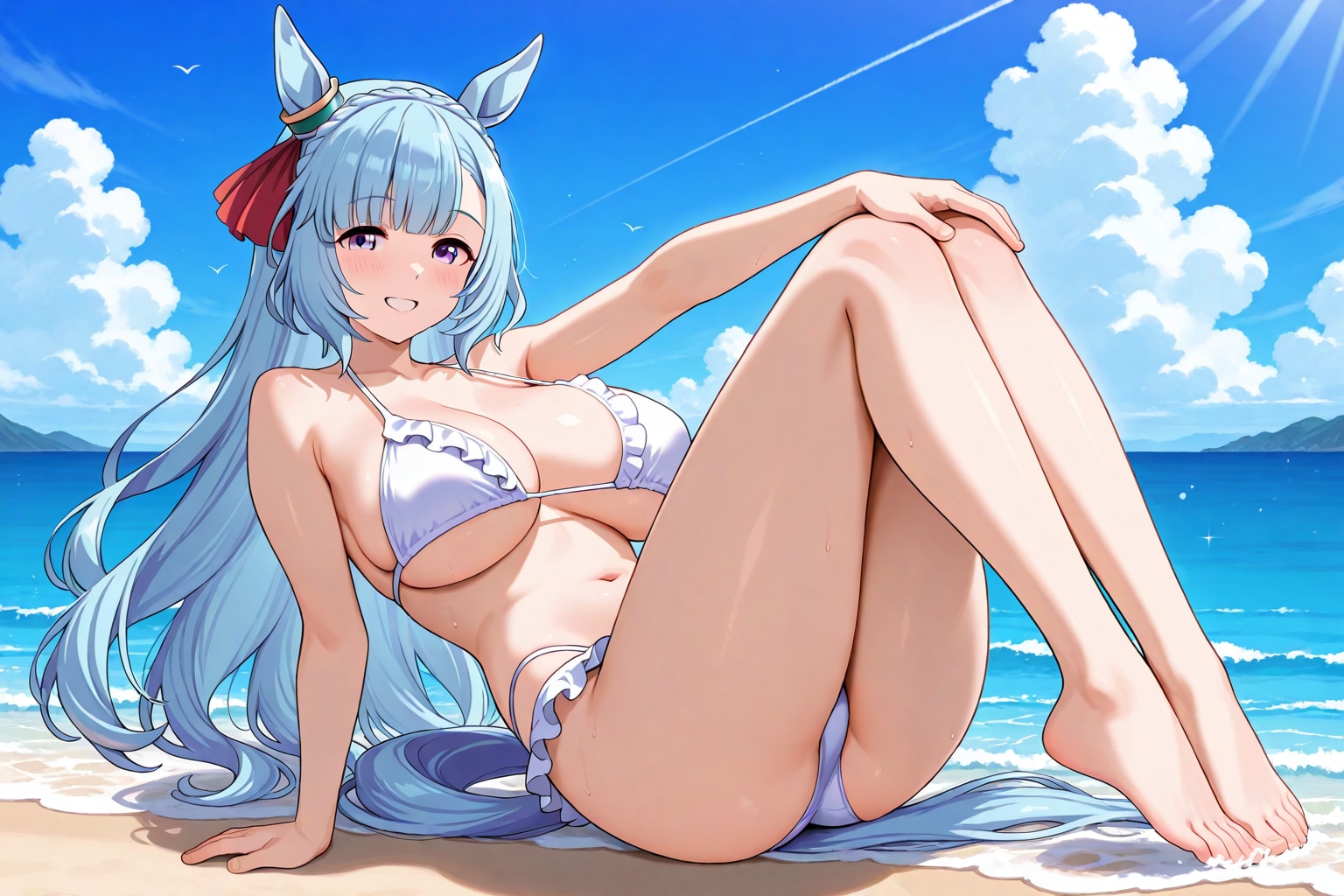 水着姿のメジロアルダン