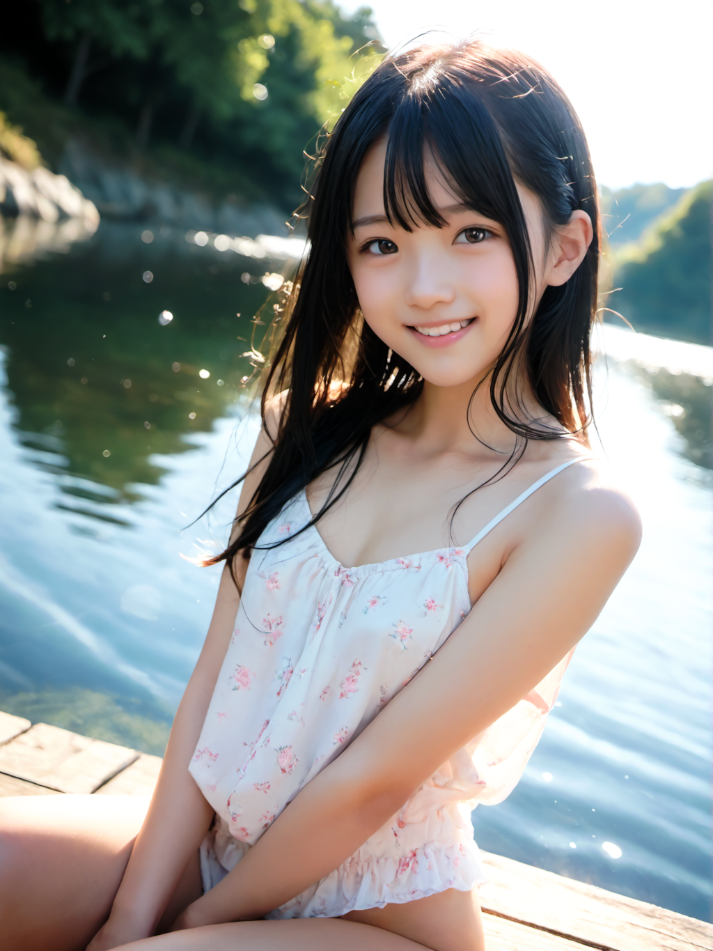 池のほとり