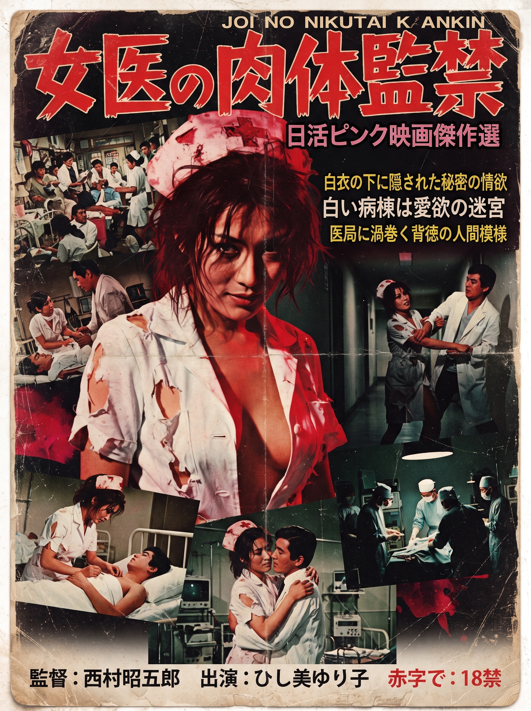 昭和ピンク映画ポスター風。Flow版
