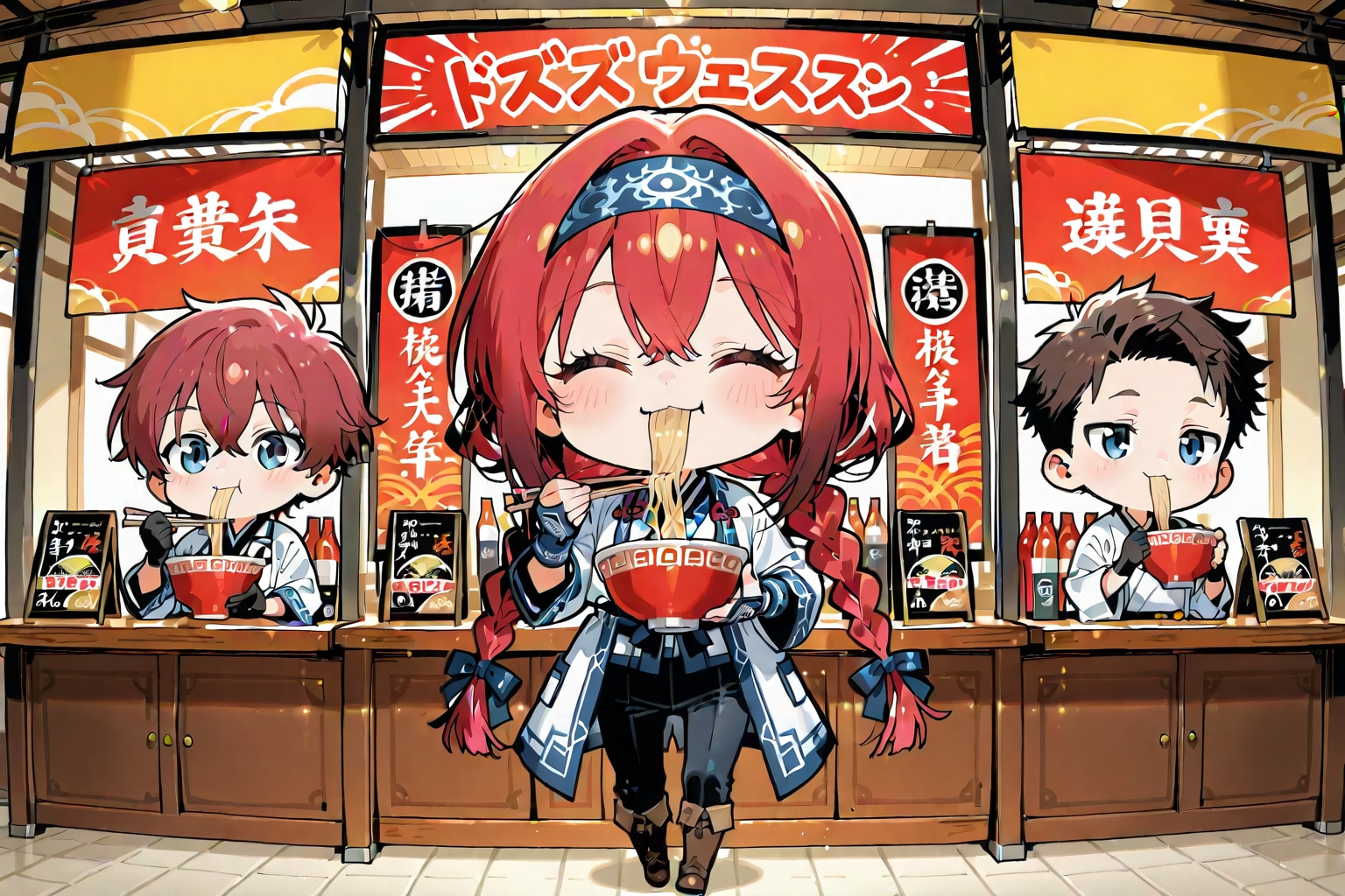 SD小織くんはラーメンを食べる | の人気AIイラスト・グラビア