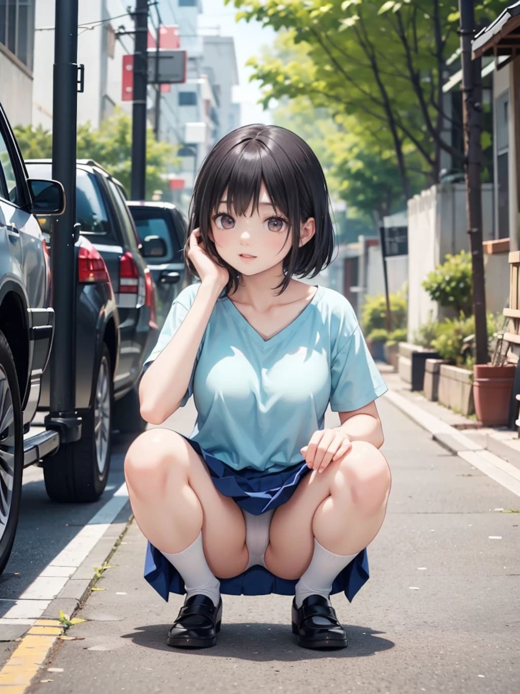 駐車場で何するの！？