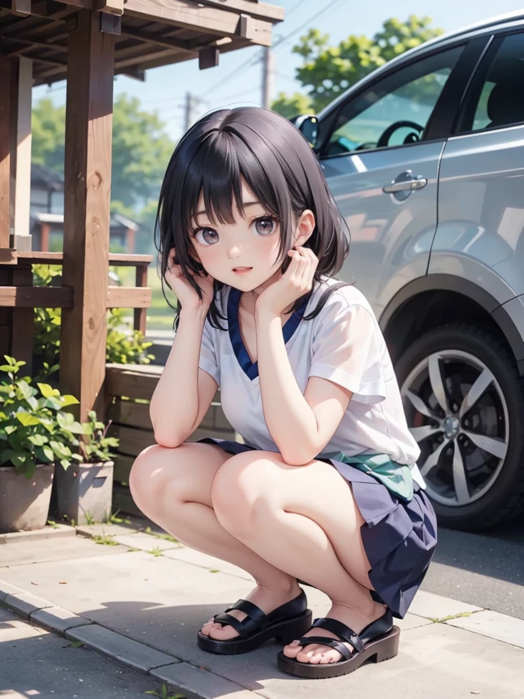 駐車場で何するの！？