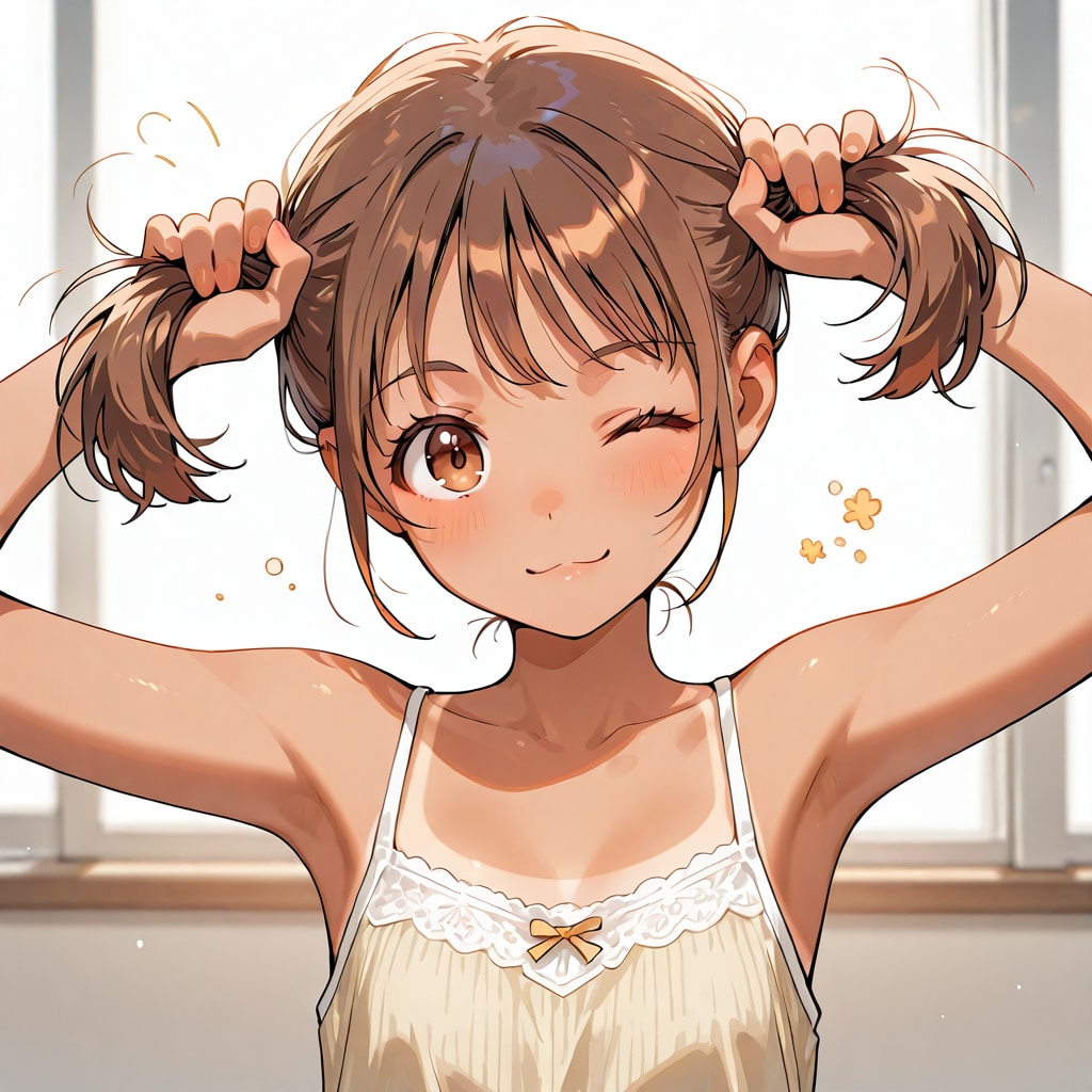 清瀬こむぎの手ツインテ