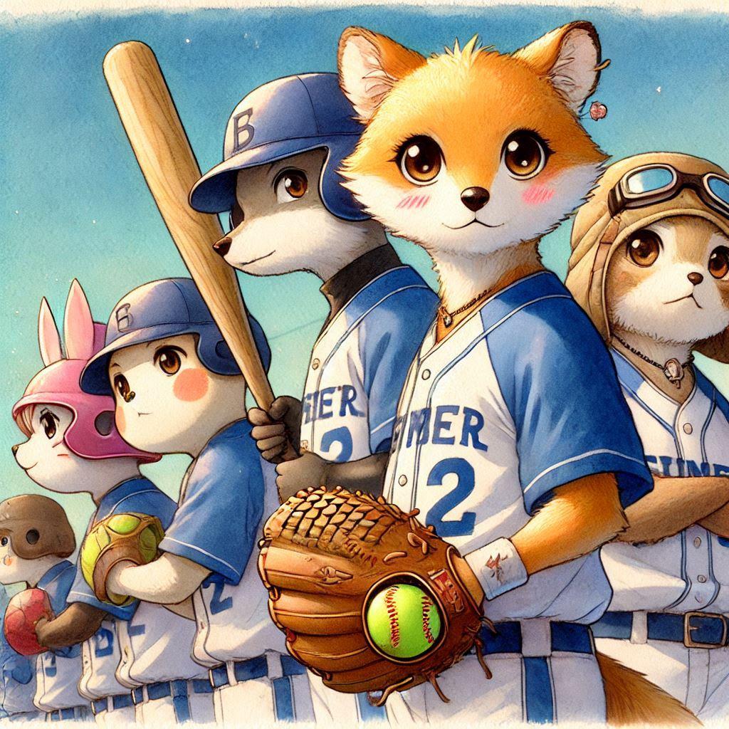 アニマルソフトボール | の人気AIイラスト・グラビア