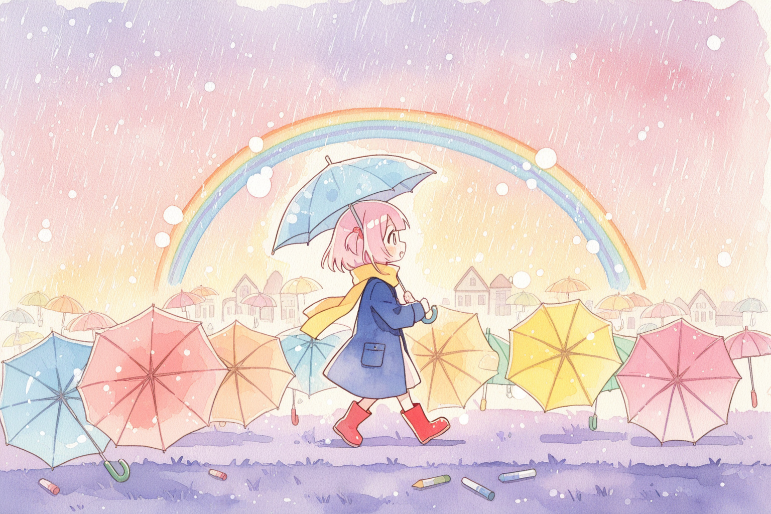 絵本「傘」 | の人気AIイラスト・グラビア