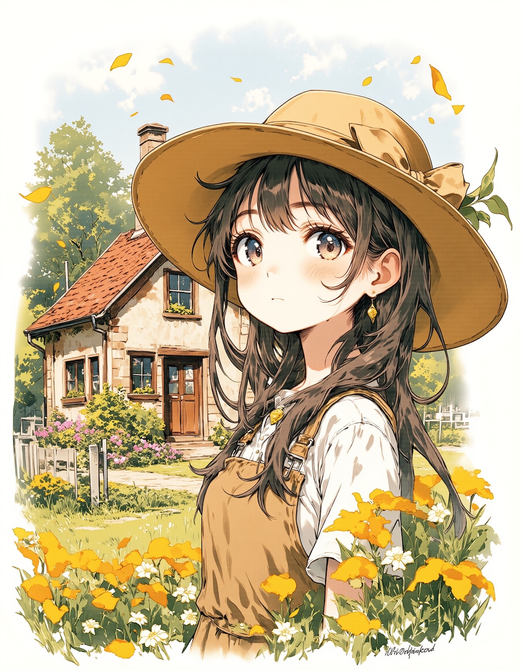 野の花のポートレート