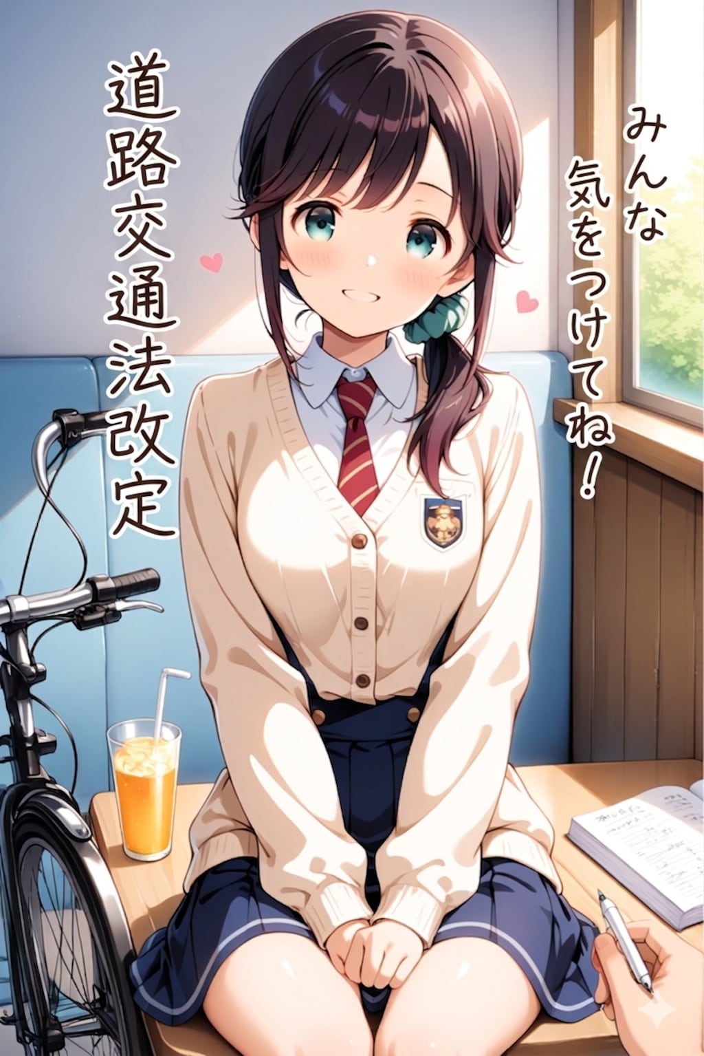 自転車に乗る方は、、、