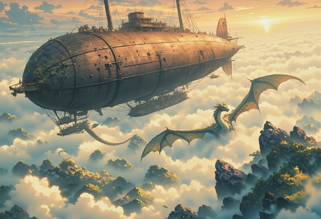 飛行艇とドラゴン