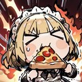 🍕🔥激務に臨むべくおピッツァパワーを補給する系メイドちゃん🔥🍕 7枚目