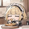 🍕🔥激務に臨むべくおピッツァパワーを補給する系メイドちゃん🔥🍕 3枚目