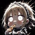 🍕🔥激務に臨むべくおピッツァパワーを補給する系メイドちゃん🔥🍕 5枚目
