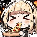 🍕🔥激務に臨むべくおピッツァパワーを補給する系メイドちゃん🔥🍕 6枚目