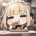 🍕🔥激務に臨むべくおピッツァパワーを補給する系メイドちゃん🔥🍕 4枚目
