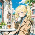 街角カフェの女の子 5枚目