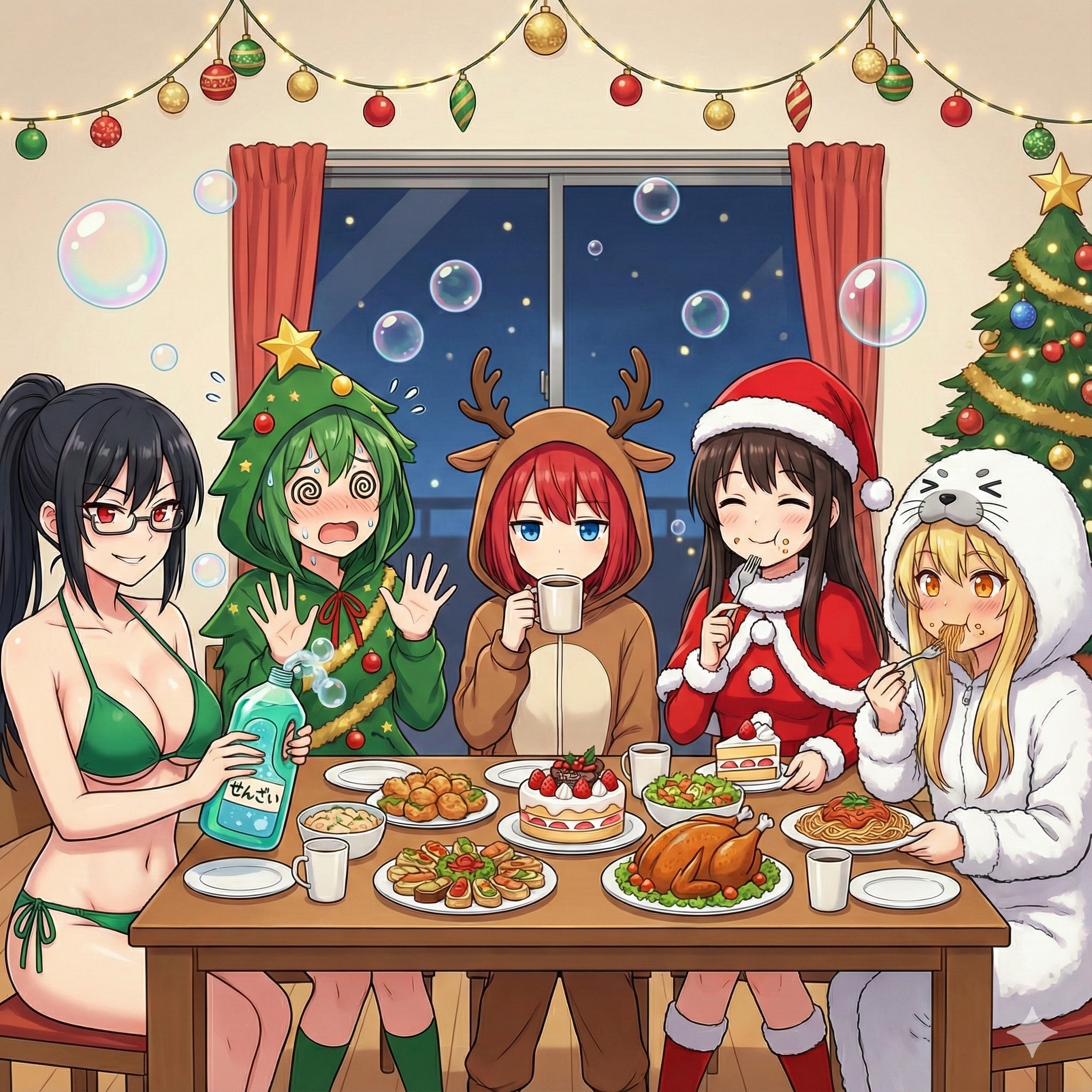 うちの子大忘年会クリパ | の人気AIイラスト・グラビア