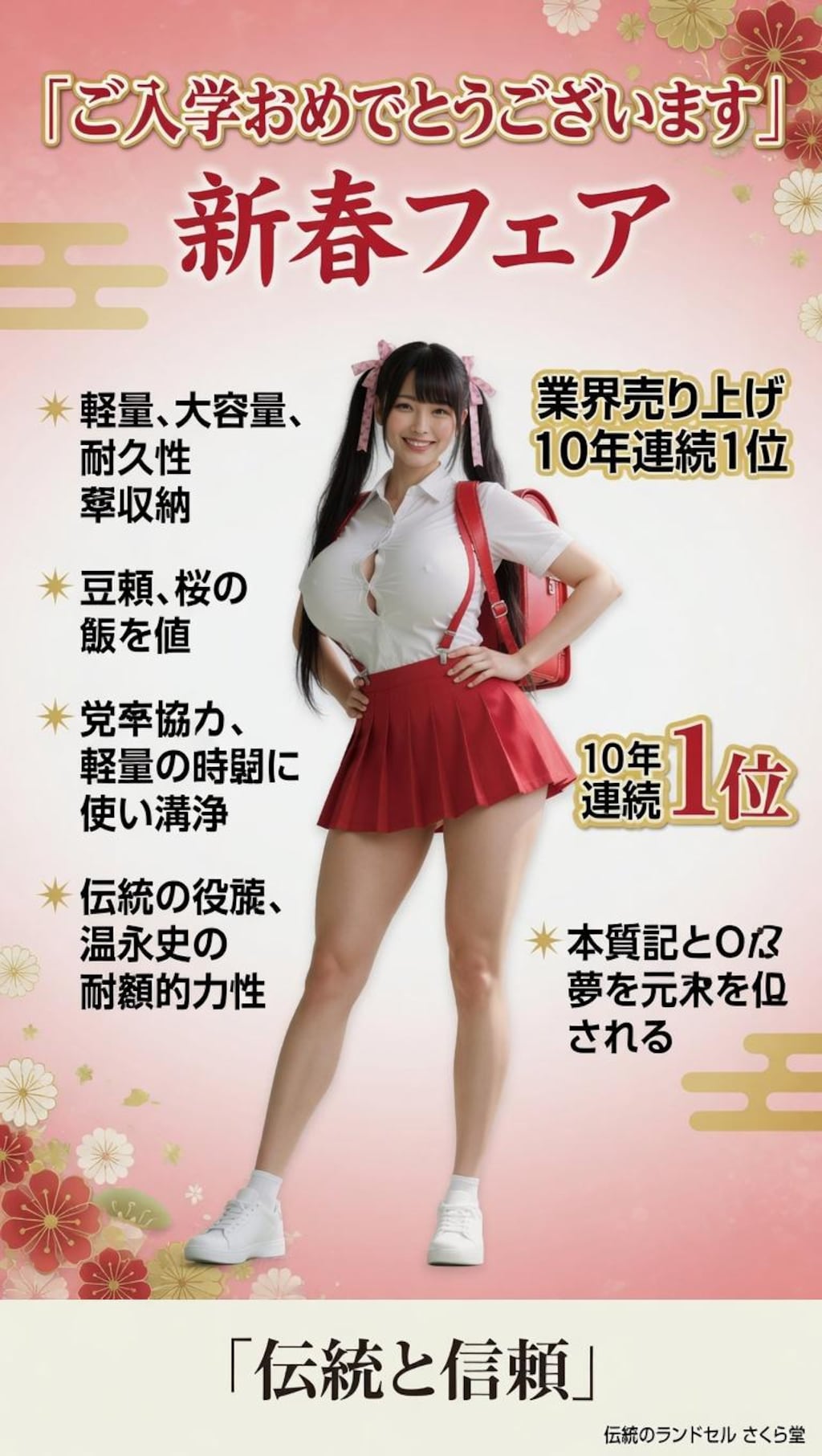 ランドセルの広告塔になってみた！