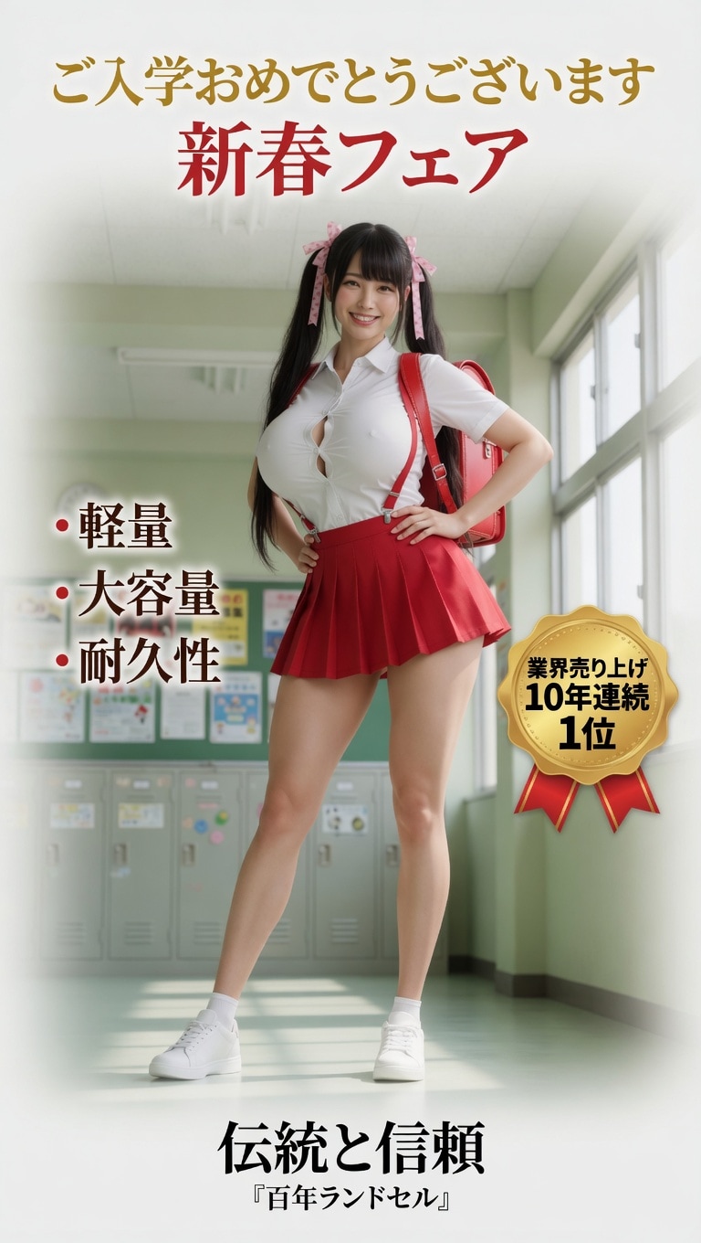 ランドセルの広告塔になってみた！