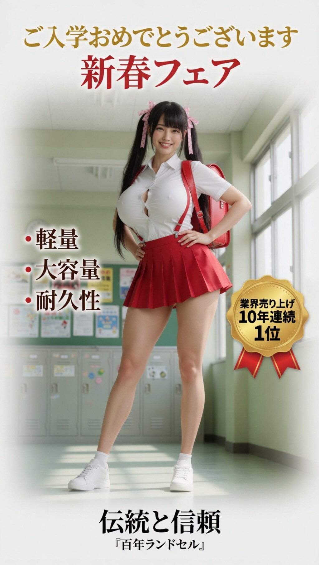 ランドセルの広告塔になってみた！