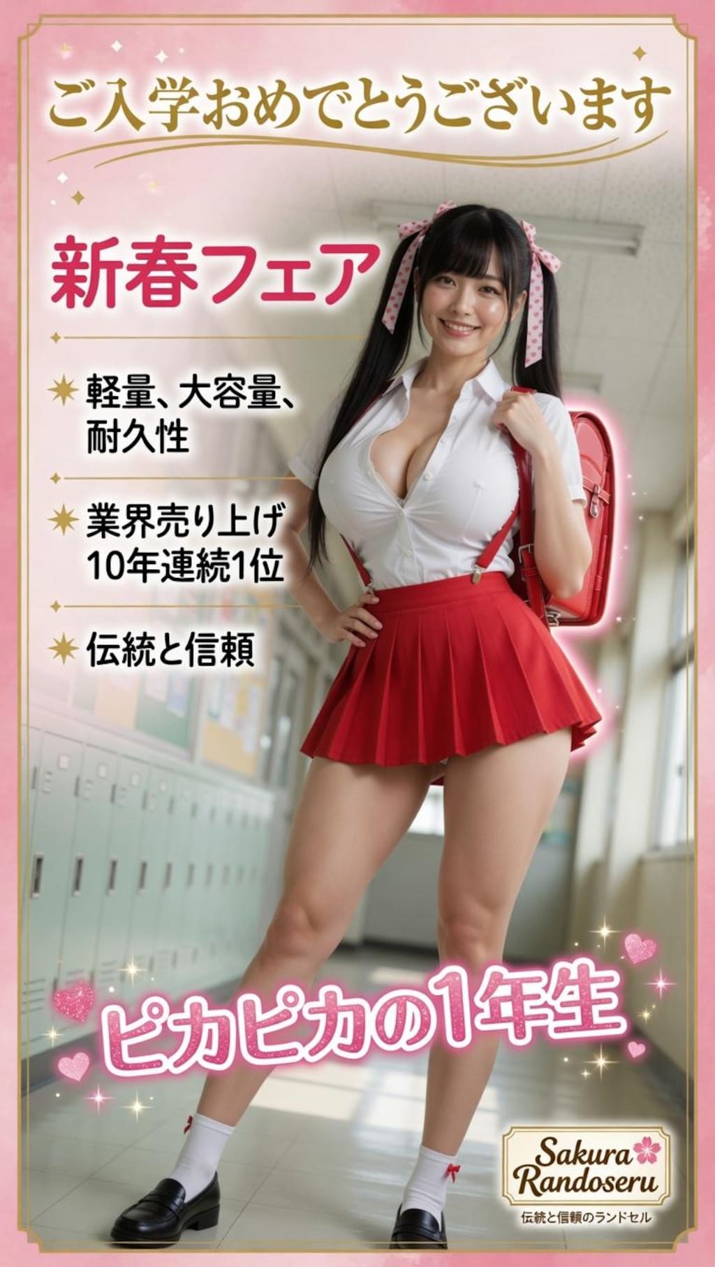 ランドセルの広告塔になってみた！