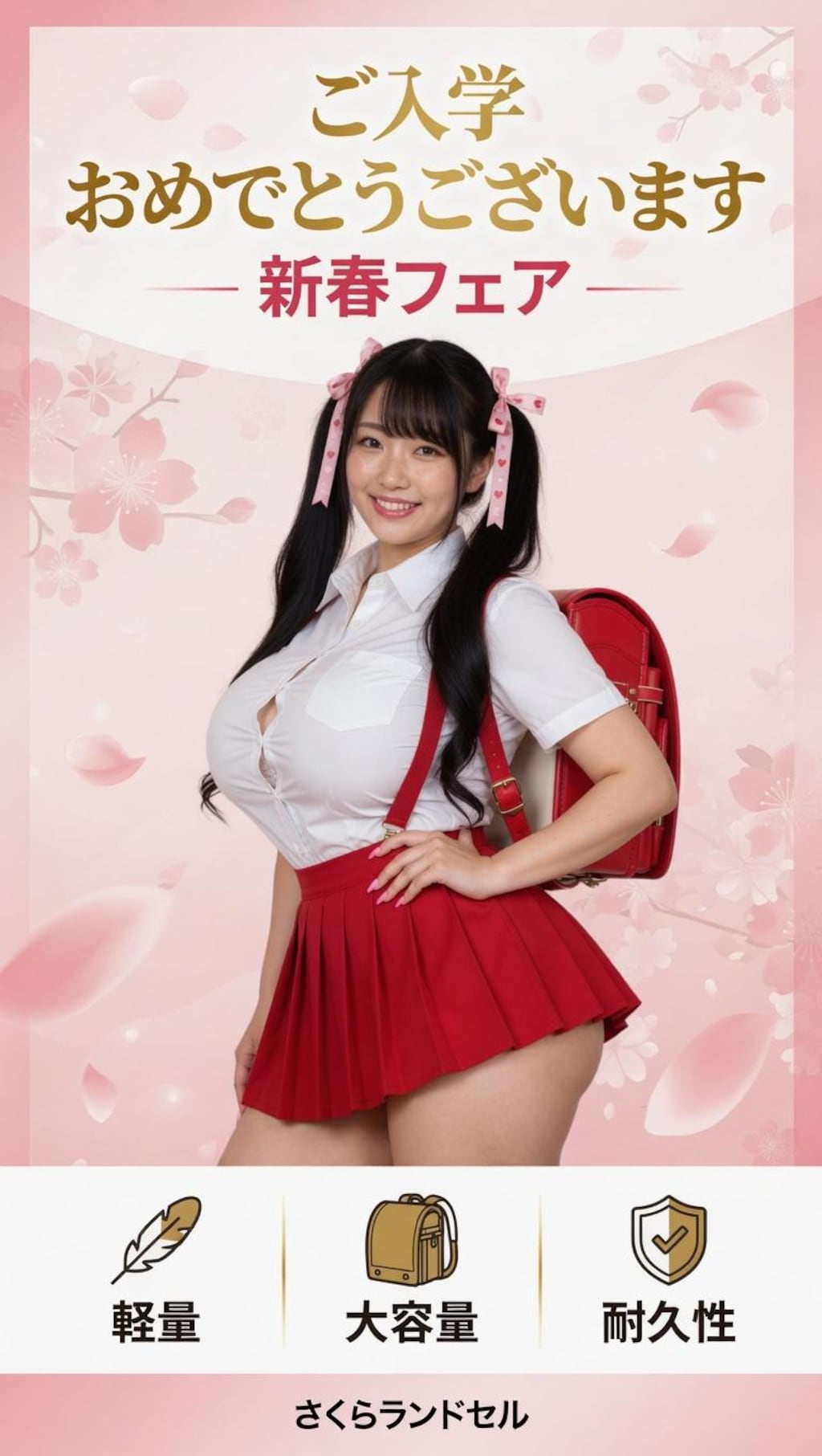 ランドセルの広告塔になってみた！