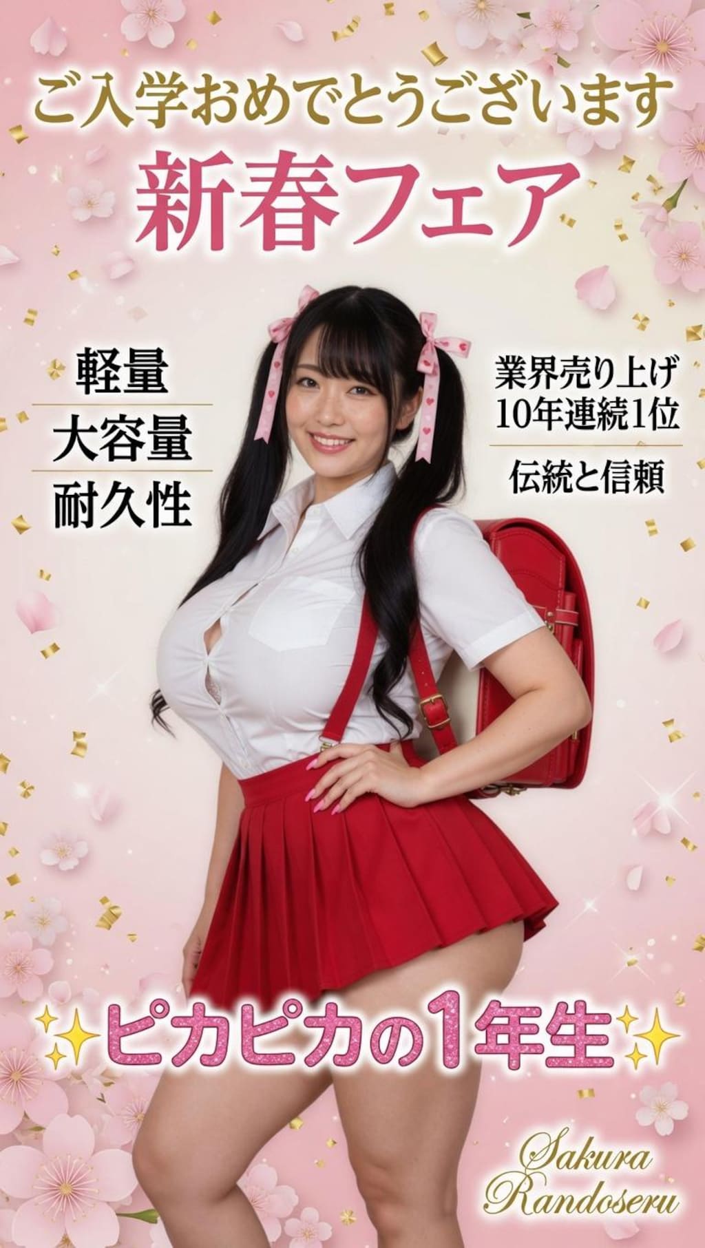 ランドセルの広告塔になってみた！