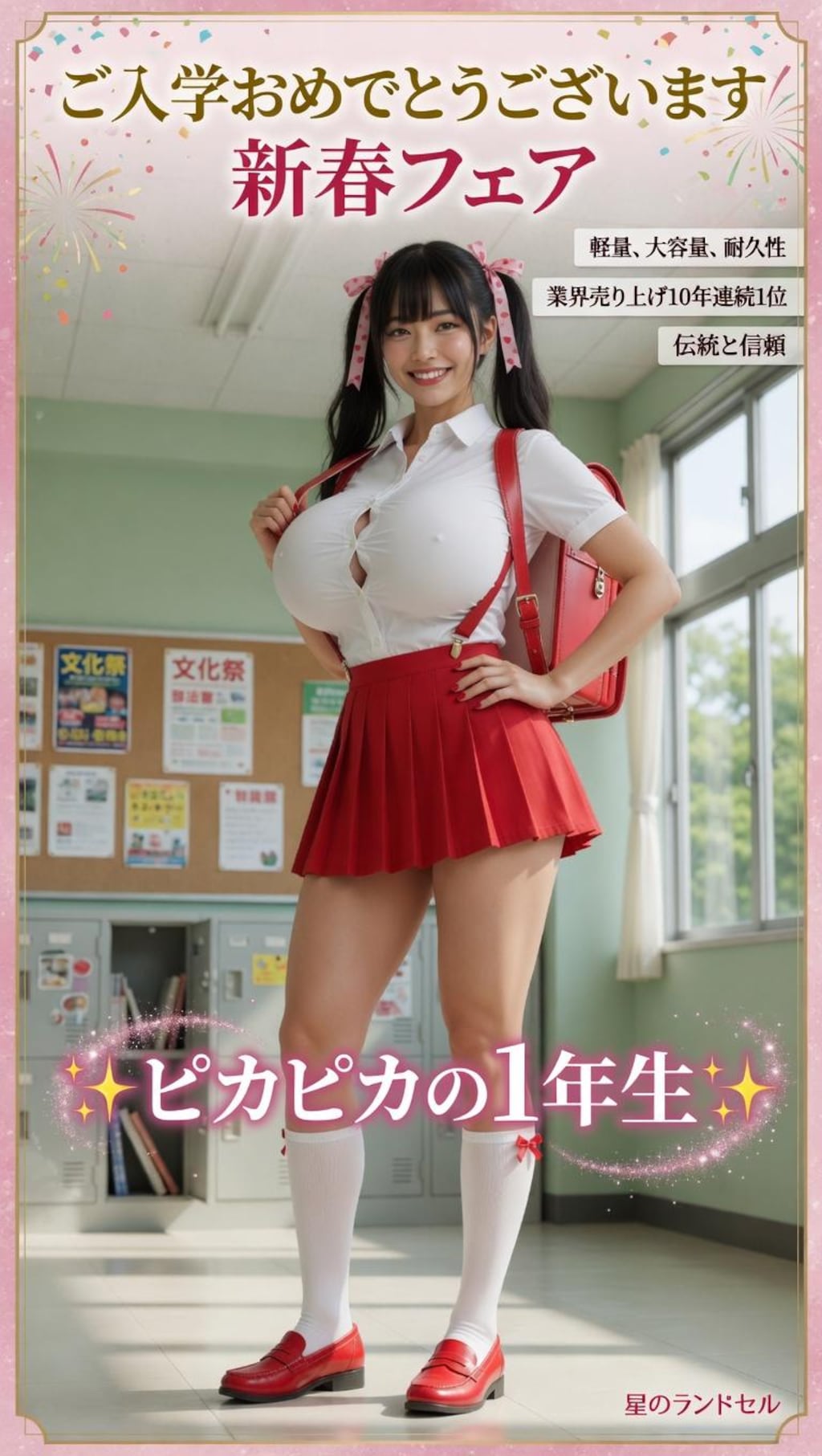 ランドセルの広告塔になってみた！