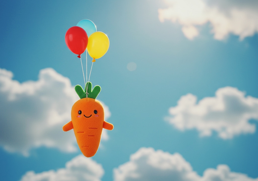 人参さんと風船