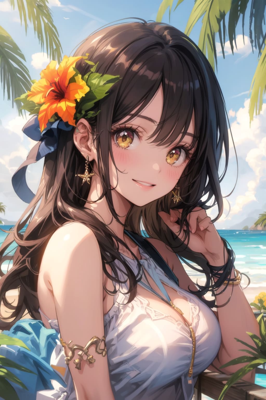 常夏の島で
