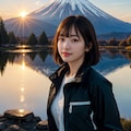 山と日の出 4/10 2枚目