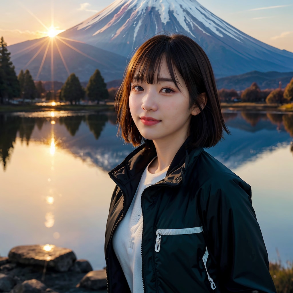 山と日の出 4/10