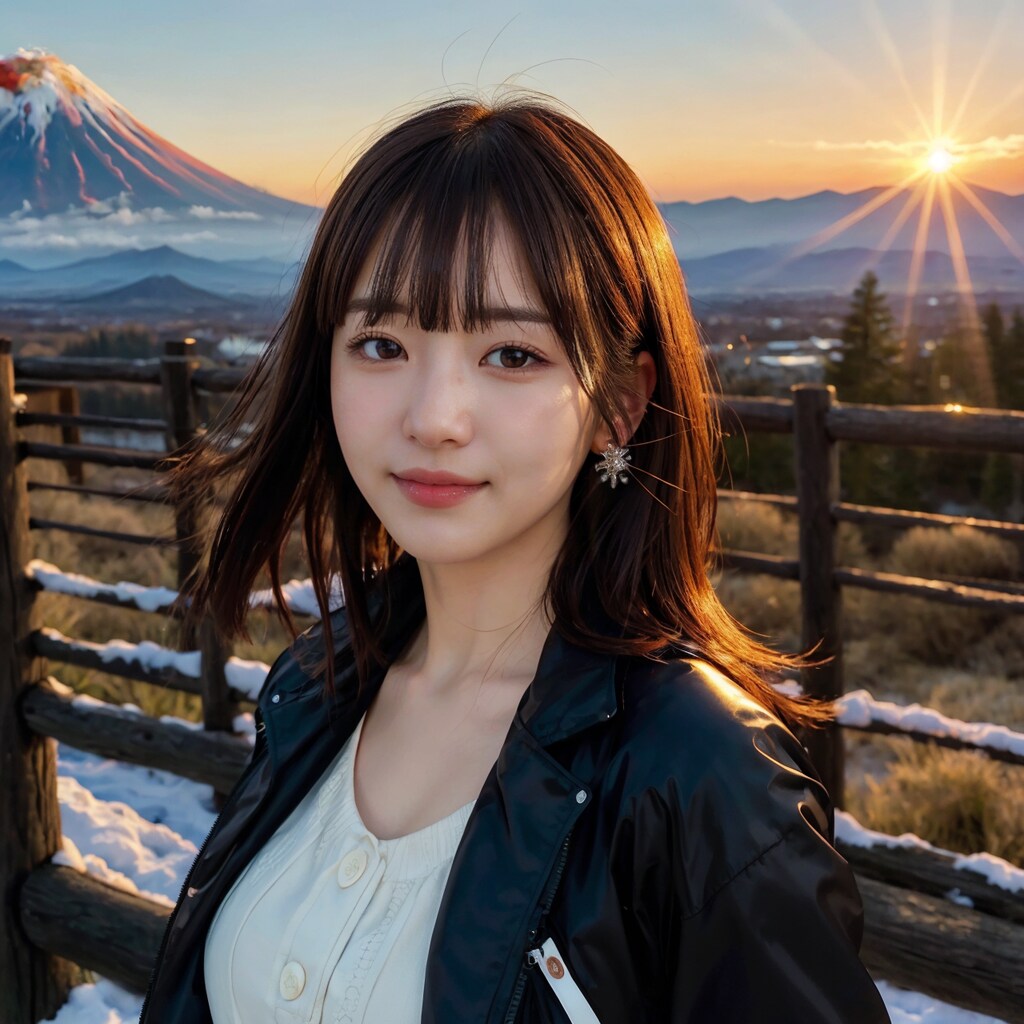 山と日の出 4/10
