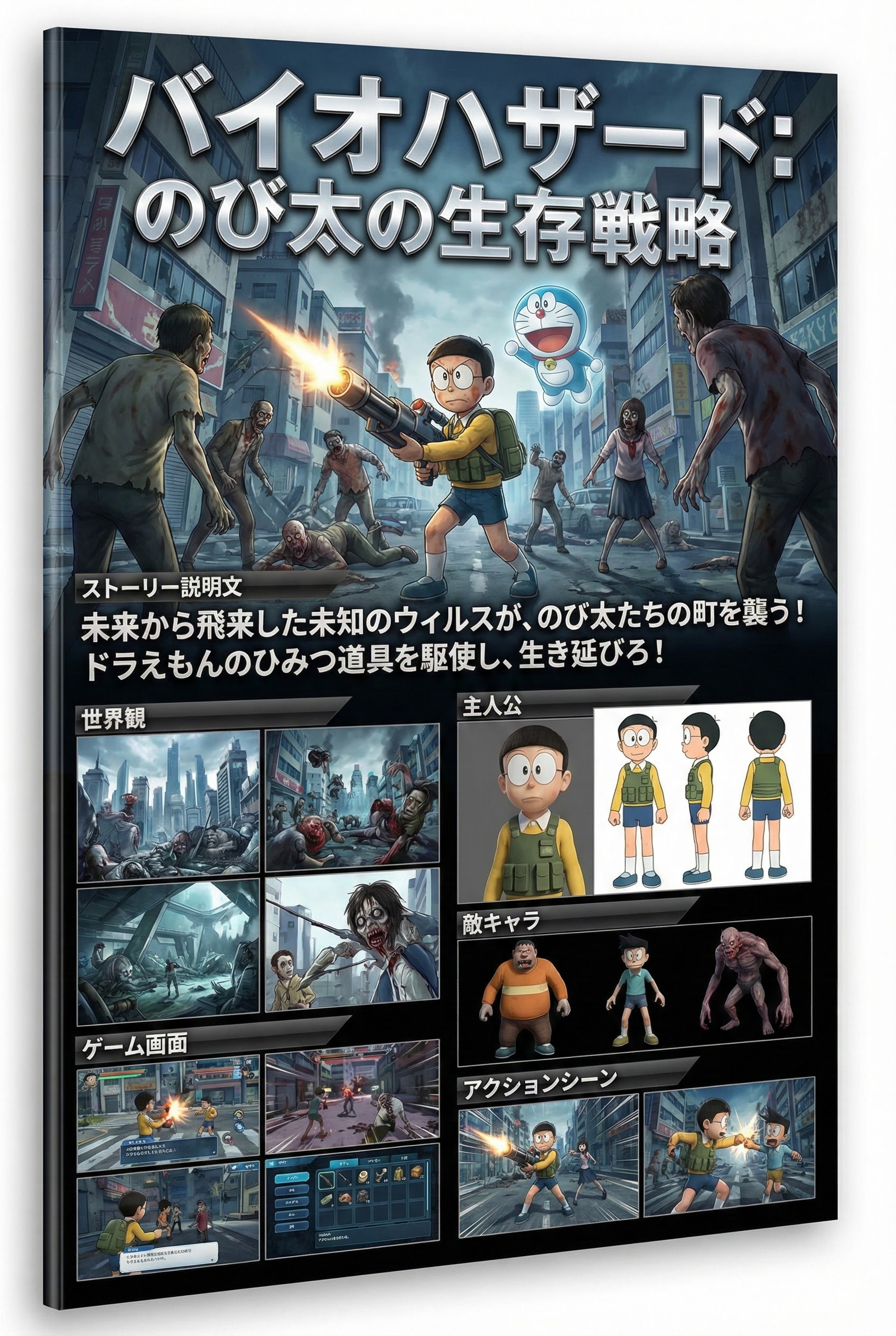 ゲーム雑誌8　ドラえもんのび太のバイオハザード | の人気AIイラスト・グラビア