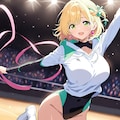 金髪ショート新体操美少女 2枚目