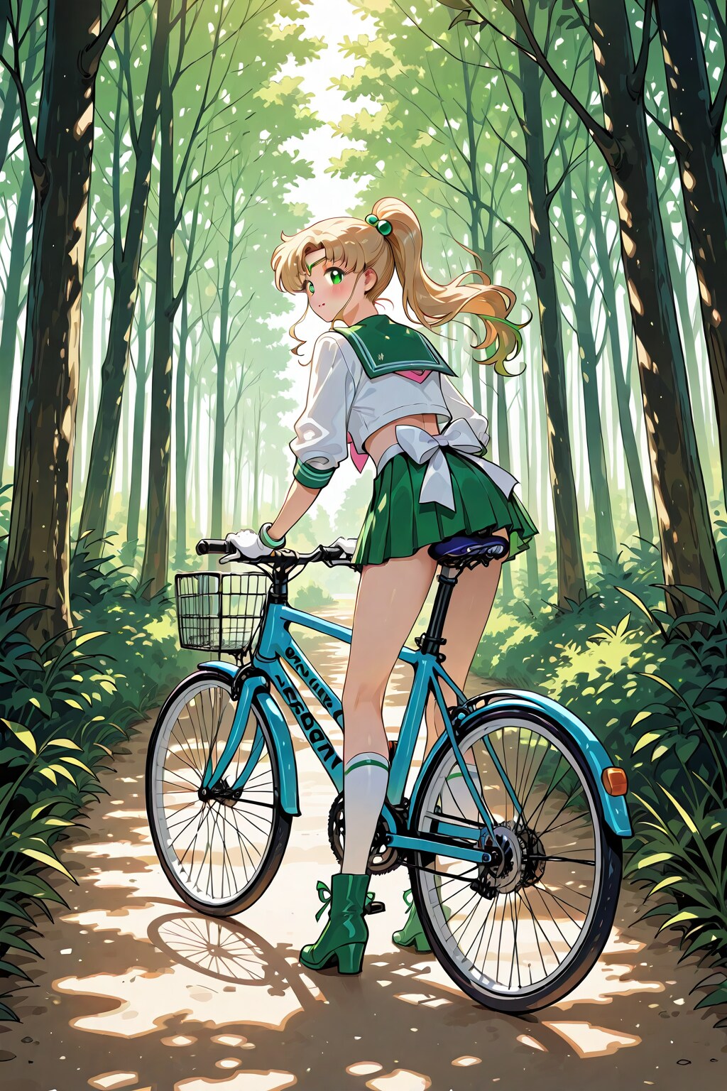 自転車に乗るセー〇ー戦士_BONSAI | の人気AIイラスト・グラビア