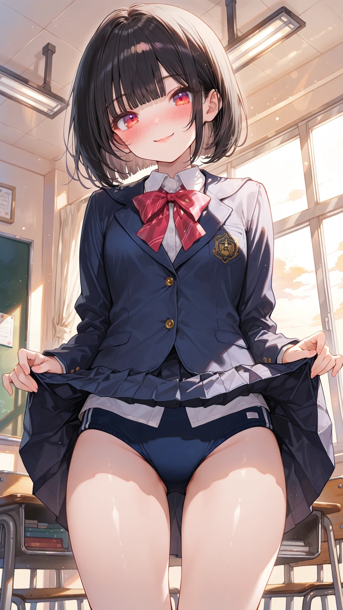 スカートの下は⋯ ~ 黒髪ボブのブルマ娘８０ ~