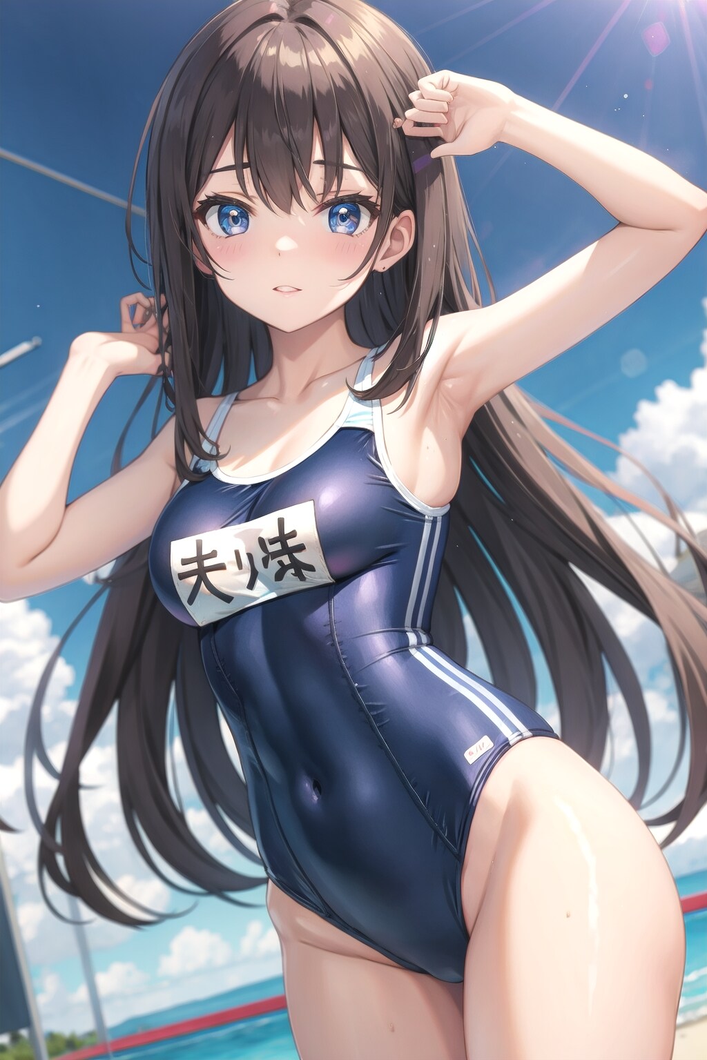 スクール水着の女の子