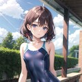 スクール水着の女の子 4枚目