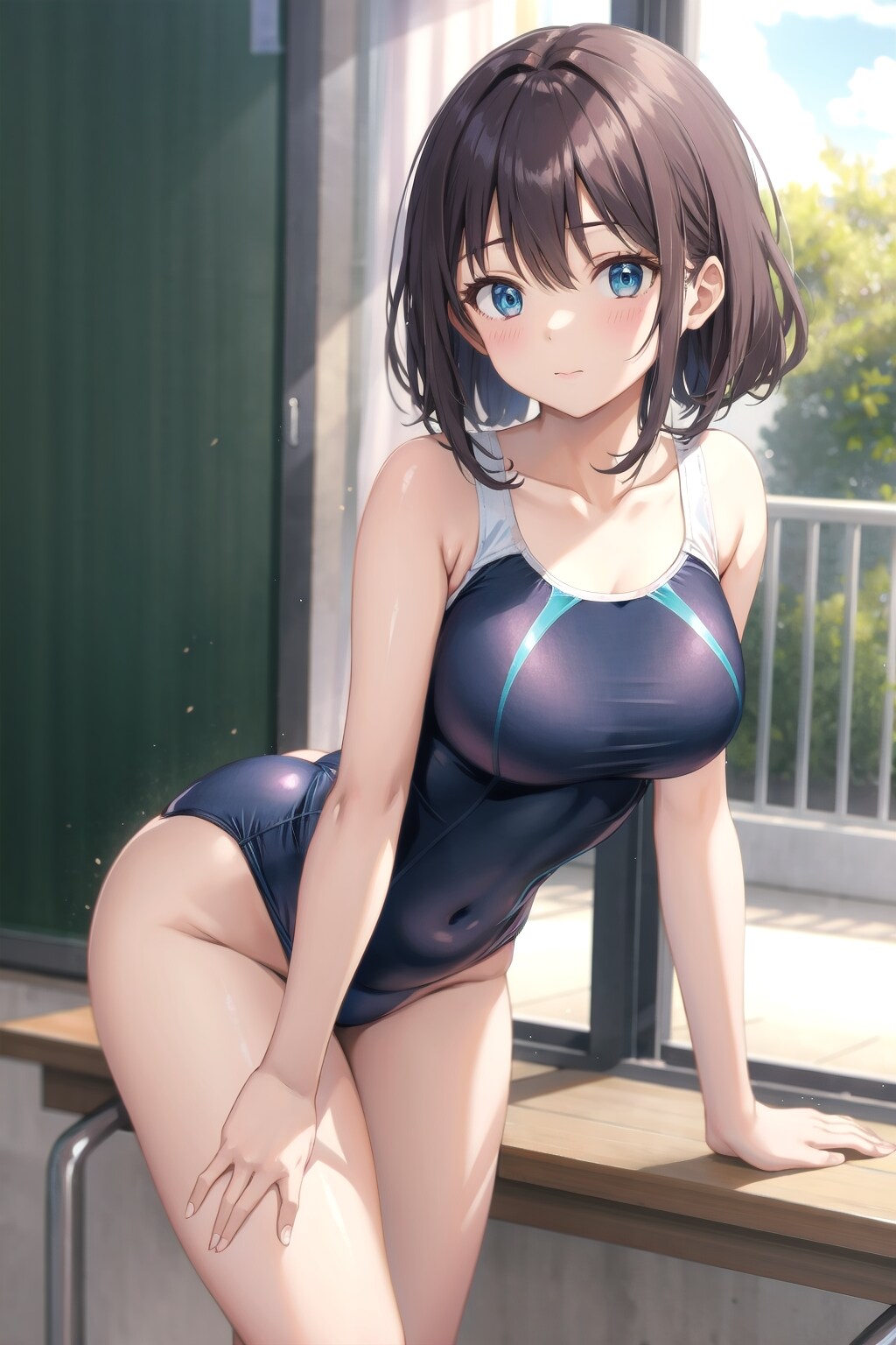 スクール水着の女の子